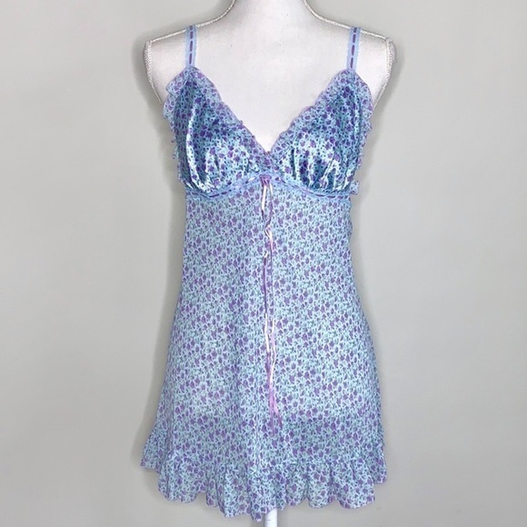 Vintage Victoria’s Secret Y2K Floral Babydoll Slip - Picture 1 of 4